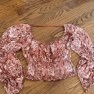 O'Neill crop top blouse size medium